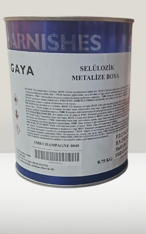 GAYA-SELÜLOZİK METALİZE BOYA Gold 0010 M5 -0.75 kq
